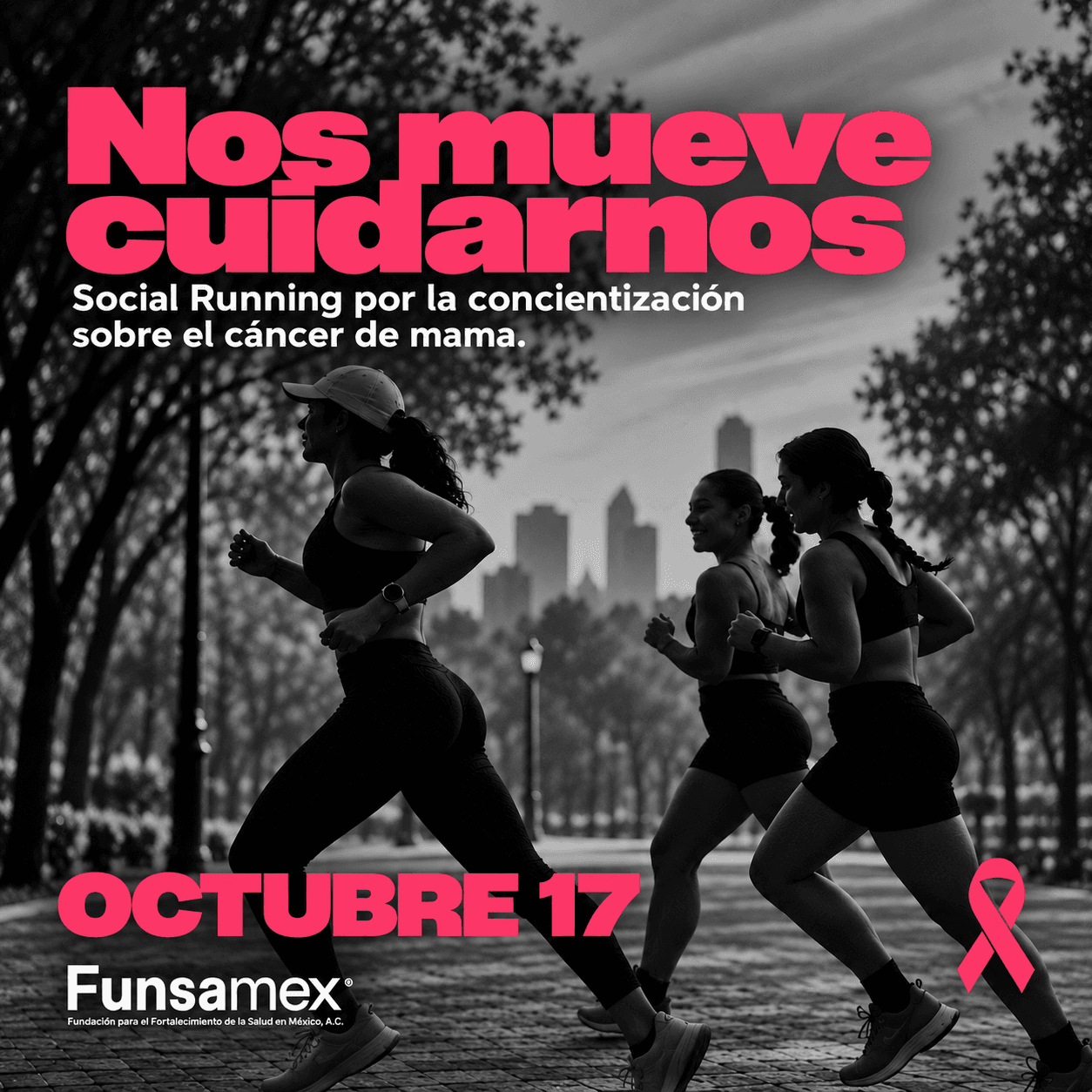 Nos mueve cuidarnos: Social Running por la concientización sobre el cáncer de mama.