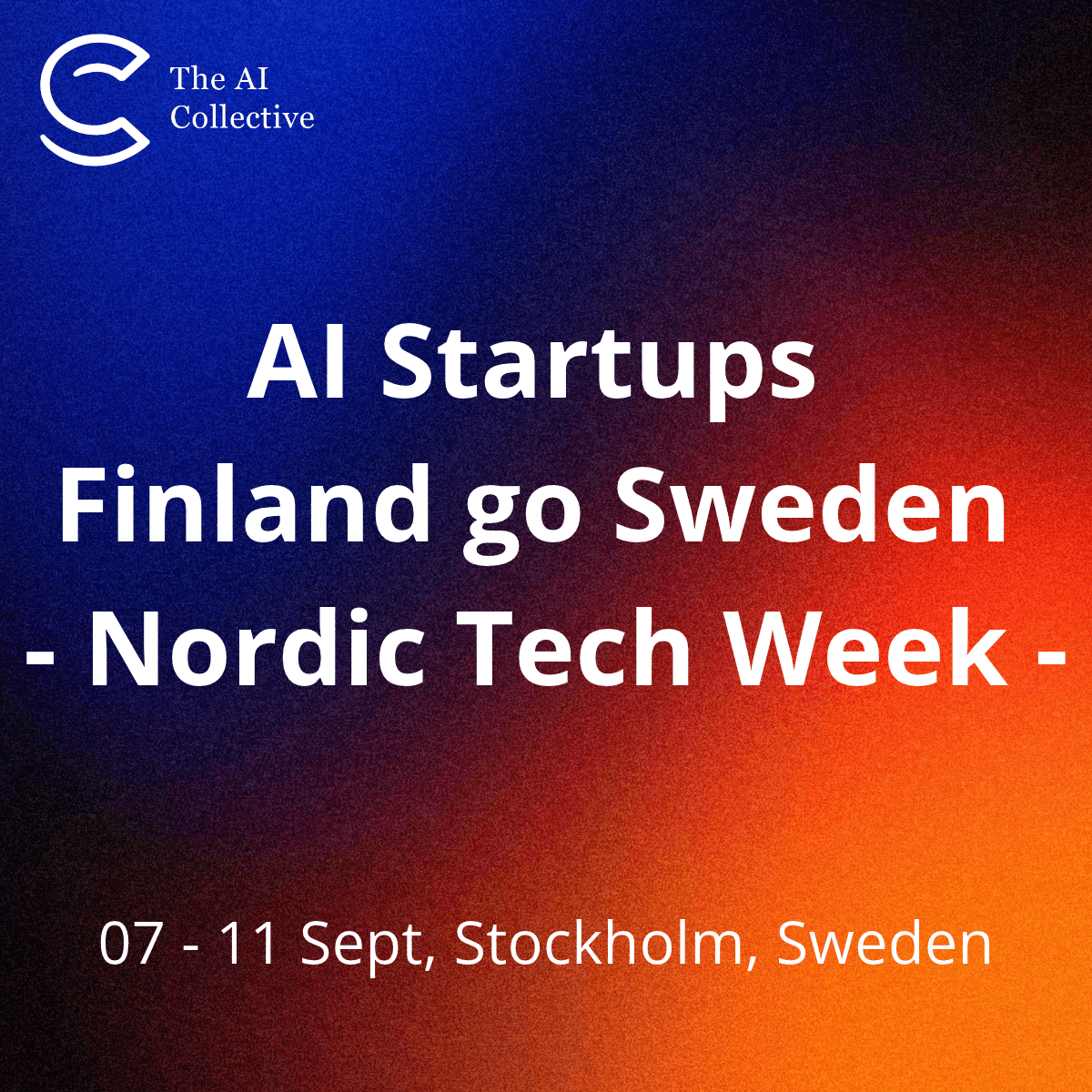 AI Startups Finland go Sweden - Nordic Tech Week