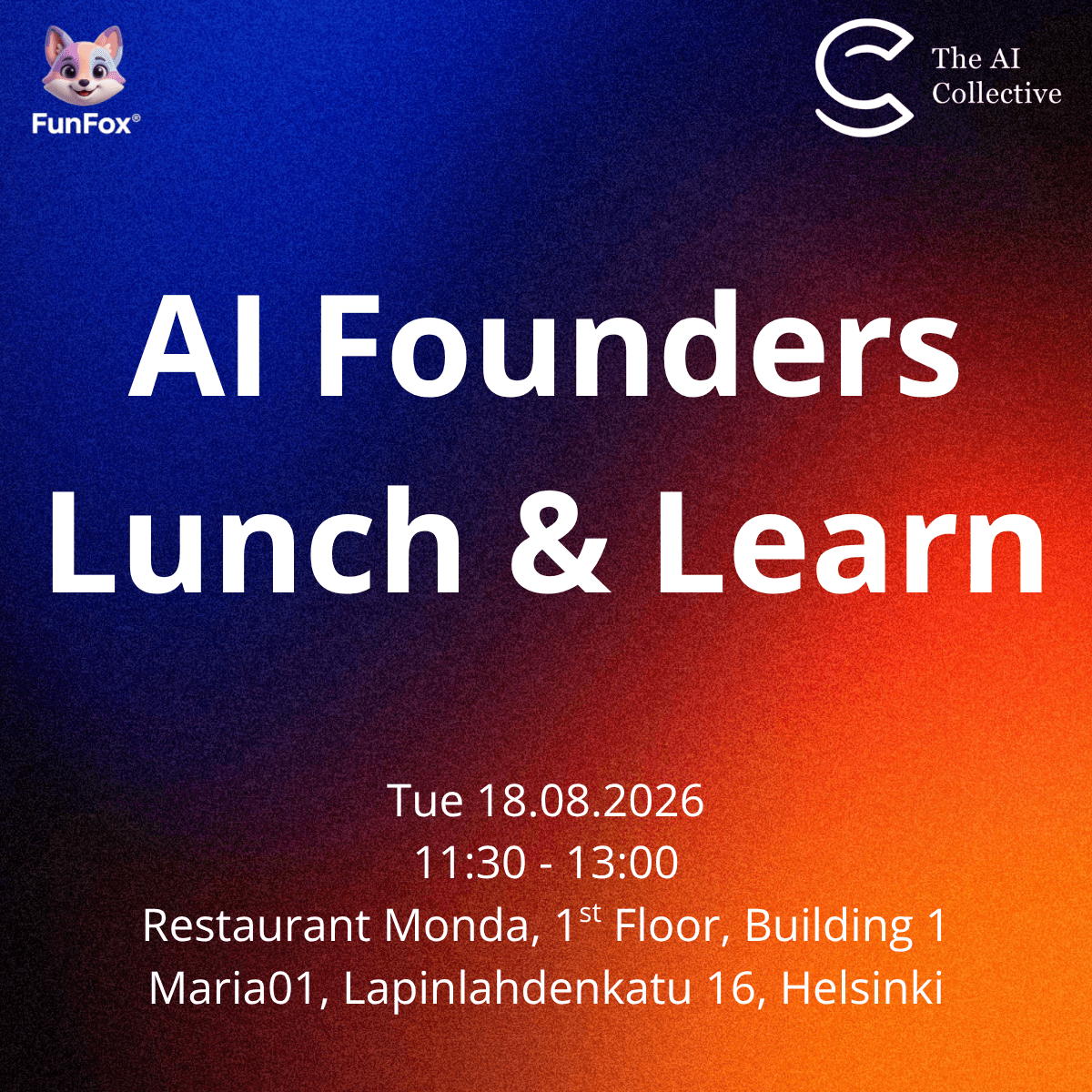 AI Founders Lunch & Learn