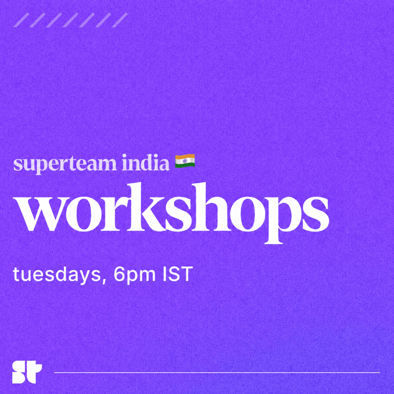 Workshops - Superteam India