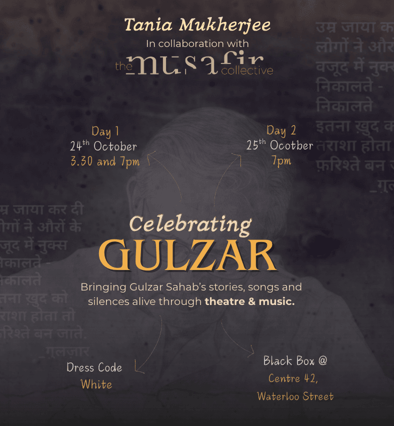 Celebrating Gulzar | 24th October, 3.30pm