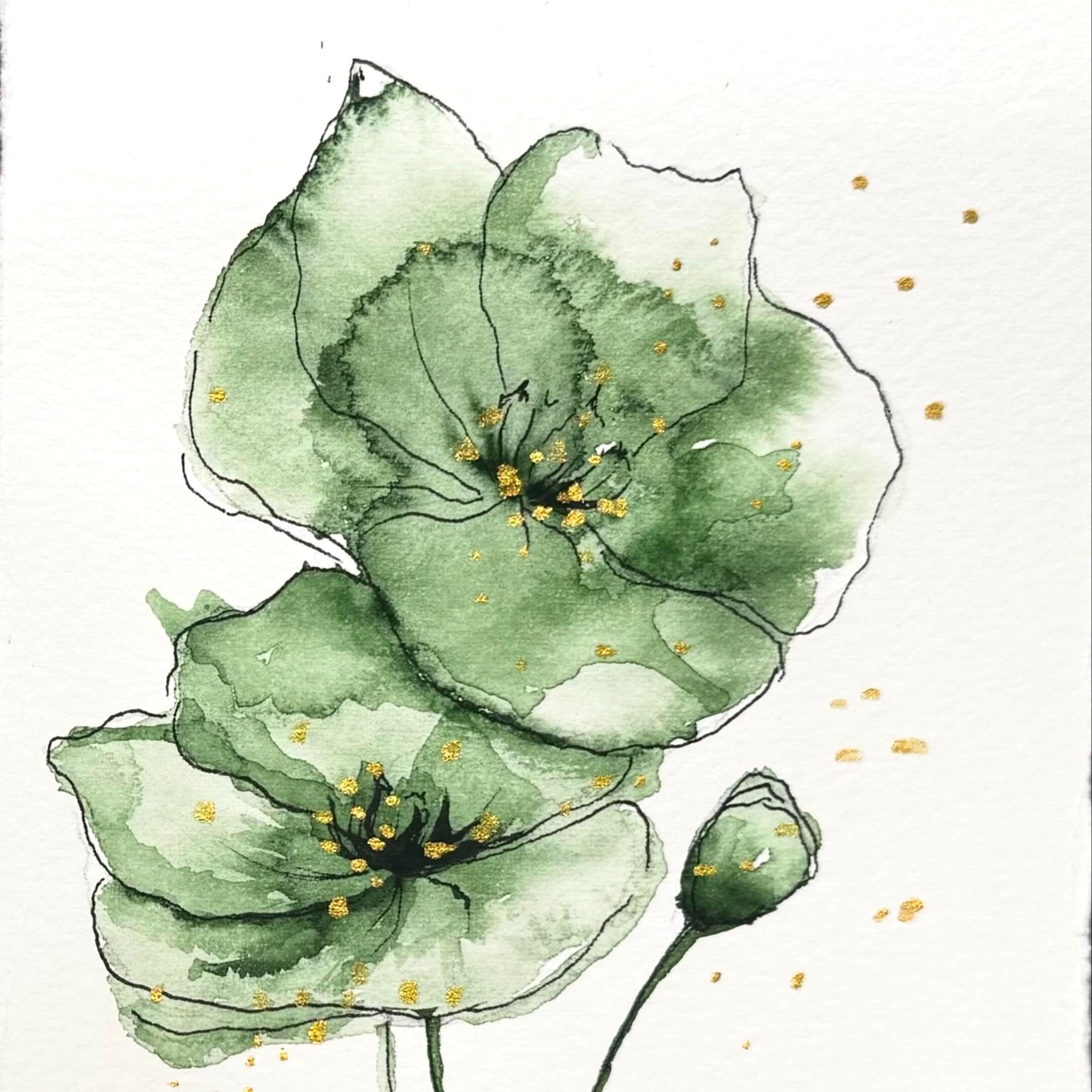 Fleurs à l'aquarelle