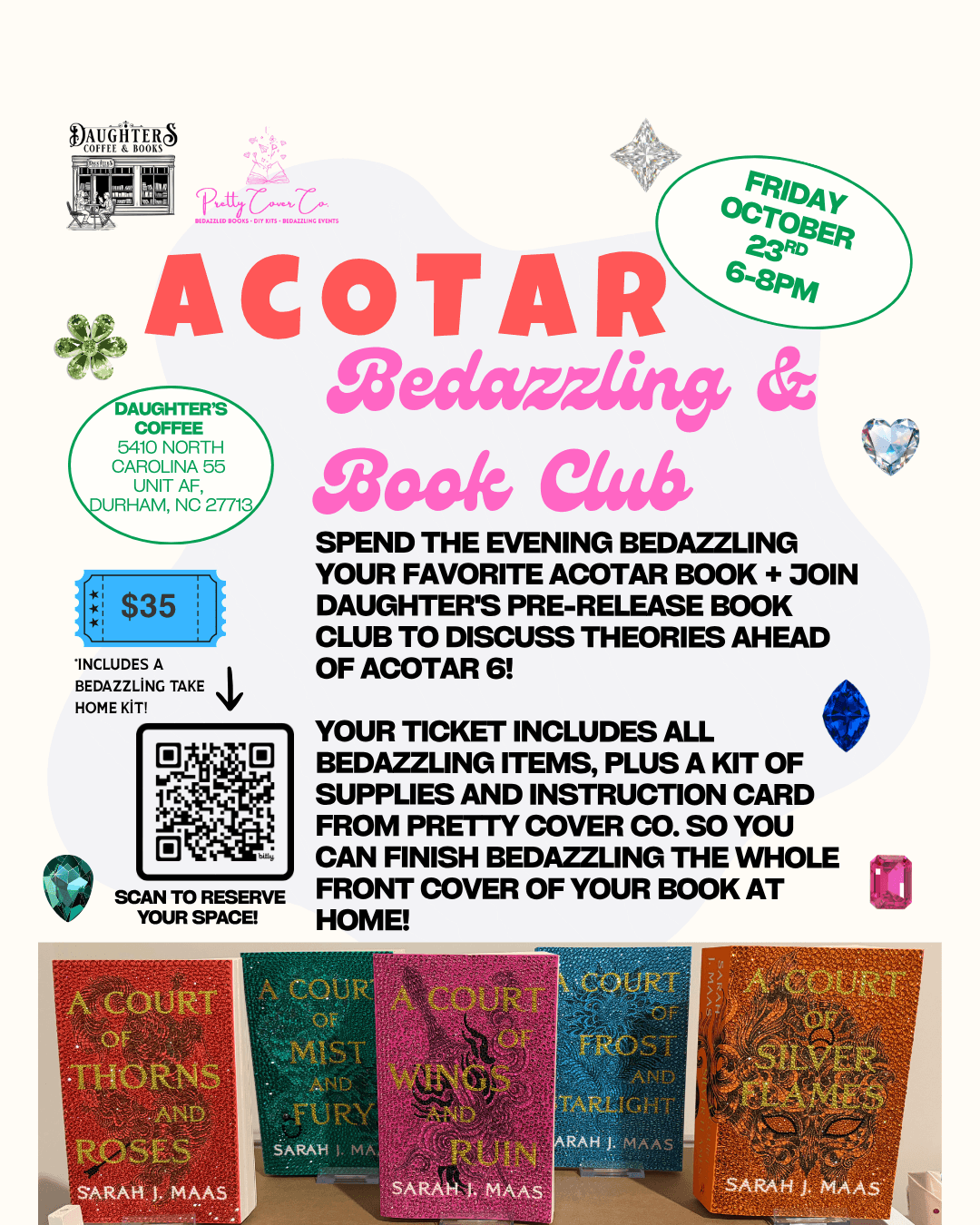 ACOTAR Bedazzling & Book Club