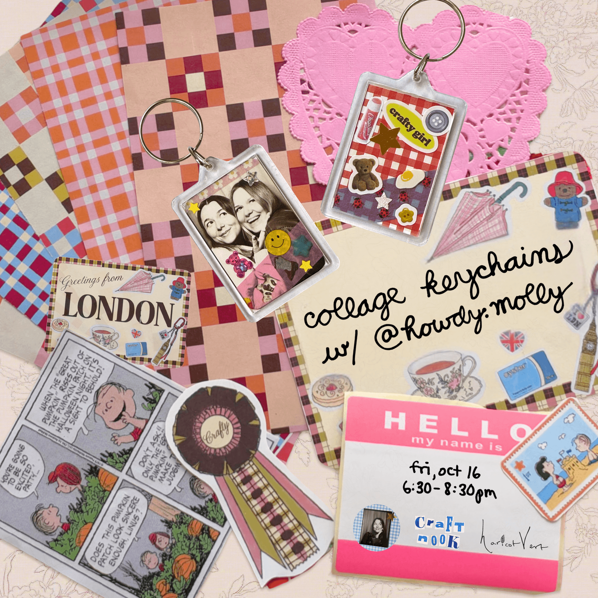 cutie collage keychains w/ @howdy.molly