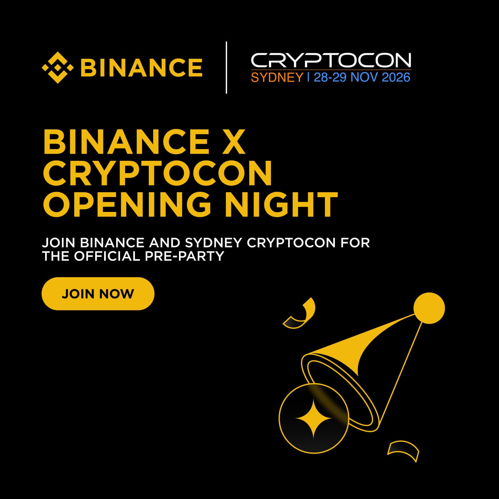Binance X CryptoCon Official Opening Night Event 🍾