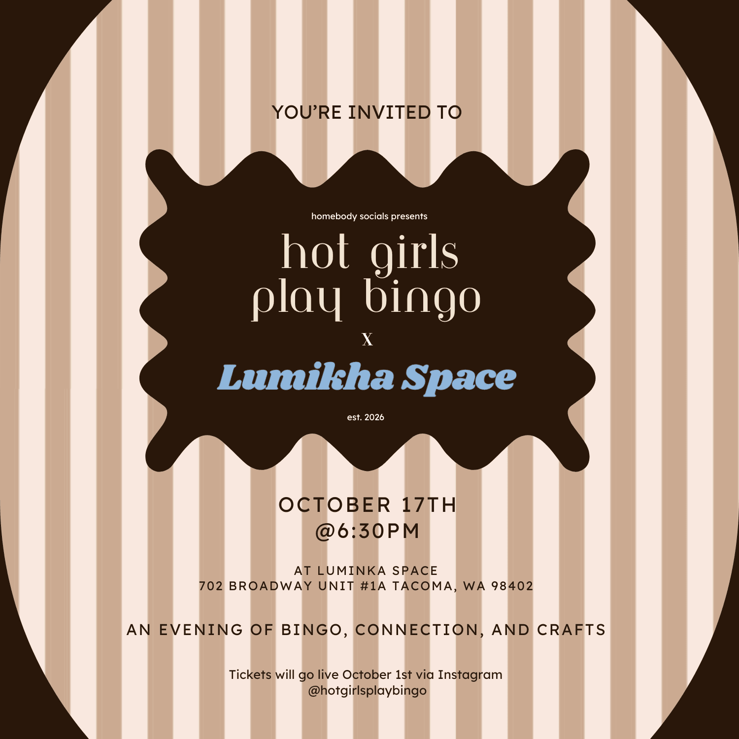 Hot Girls Play Bingo x Luminka Space (October 17th)