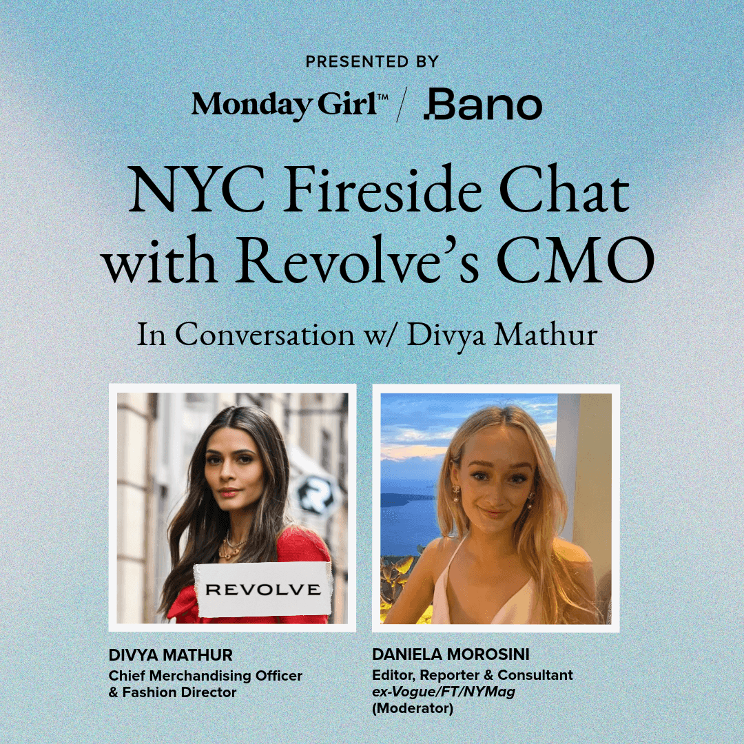 Fireside Chat w. CMO @ Revolve (Divya Mathur) at Maxwell Social 🍸