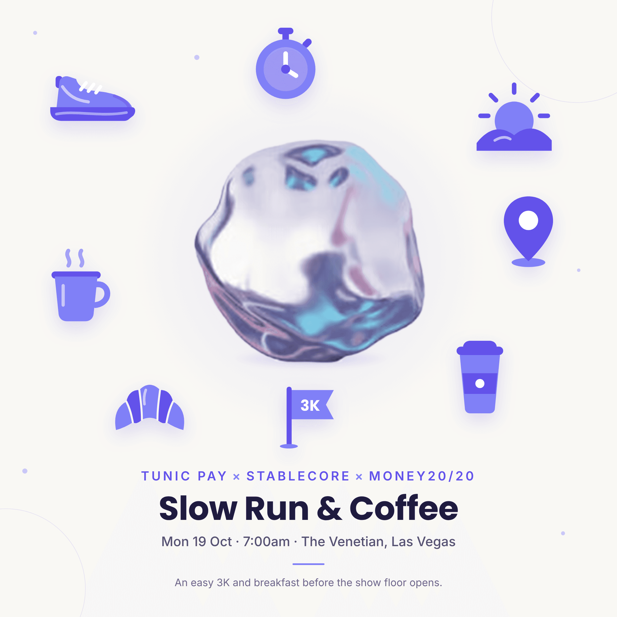 Runic Pay x Stablecore: Slow 3K & Coffee at Money20/20