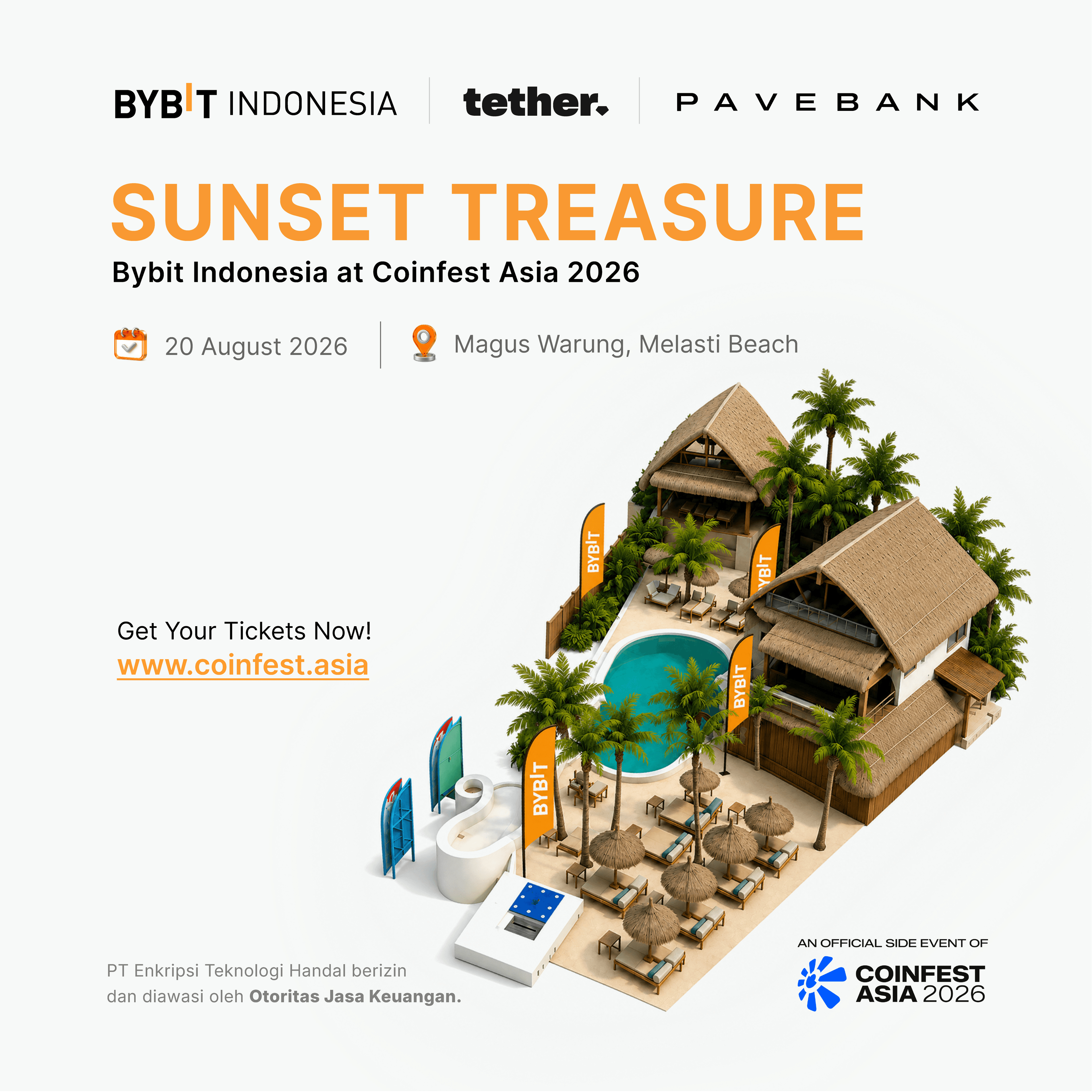 Bybit Indonesia | Tether | Pave Bank : Sunset Treasure — Coinfest Asia 2026 Side Event