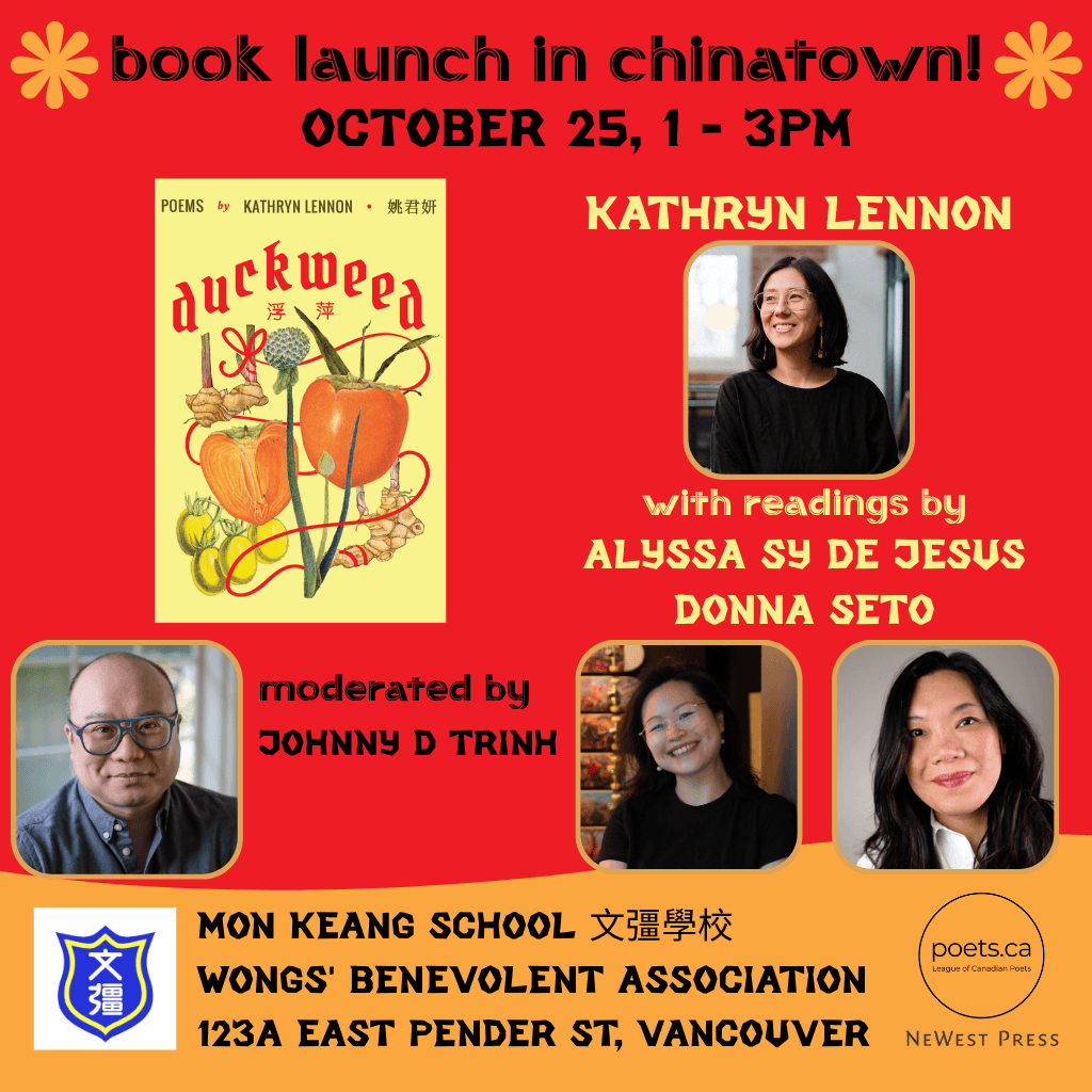 Duckweed 浮萍 ** Chinatown Book Launch ** with Kathryn Lennon, Donna Seto & Alyssa Sy de Jesus