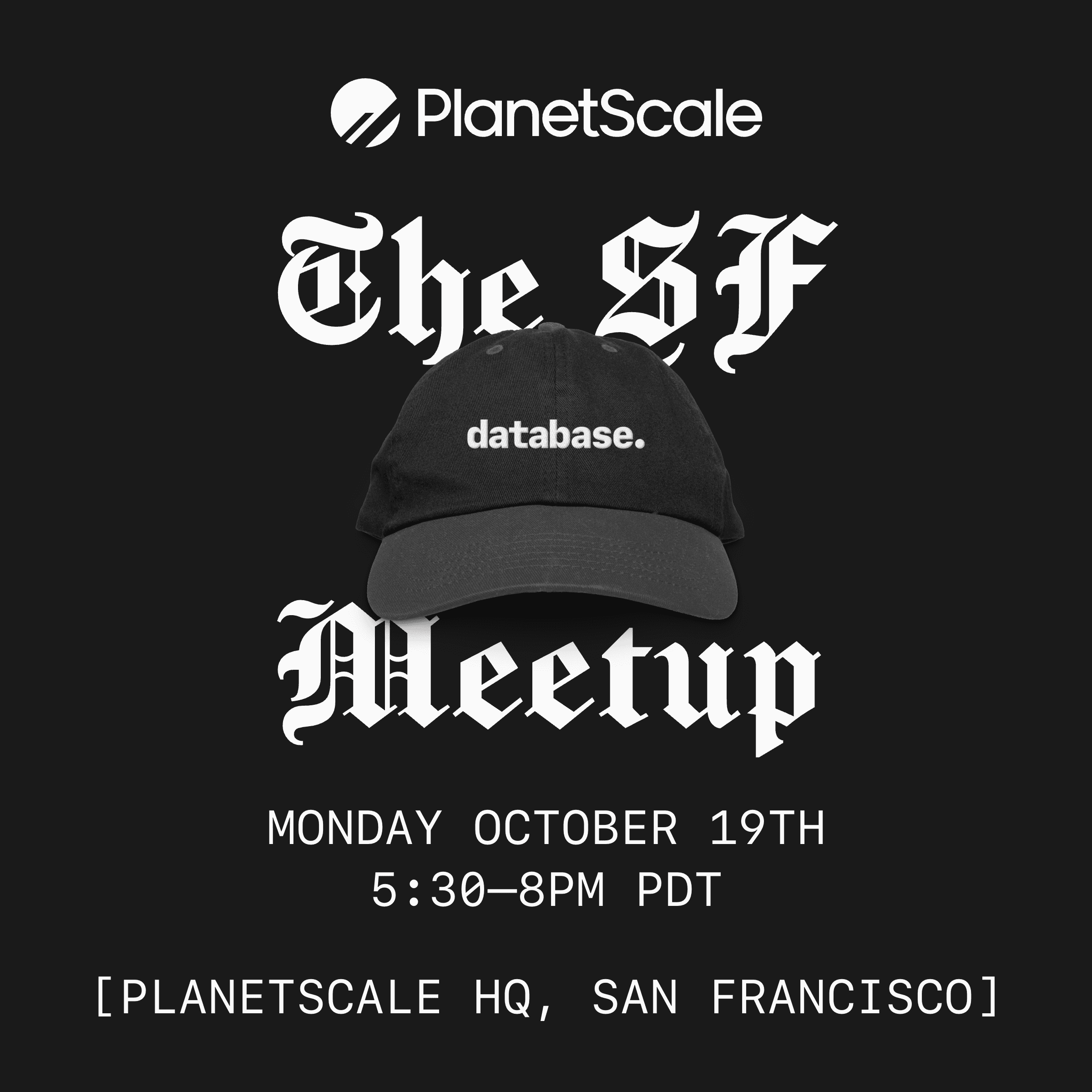 THE SF DATABASE MEETUP: October