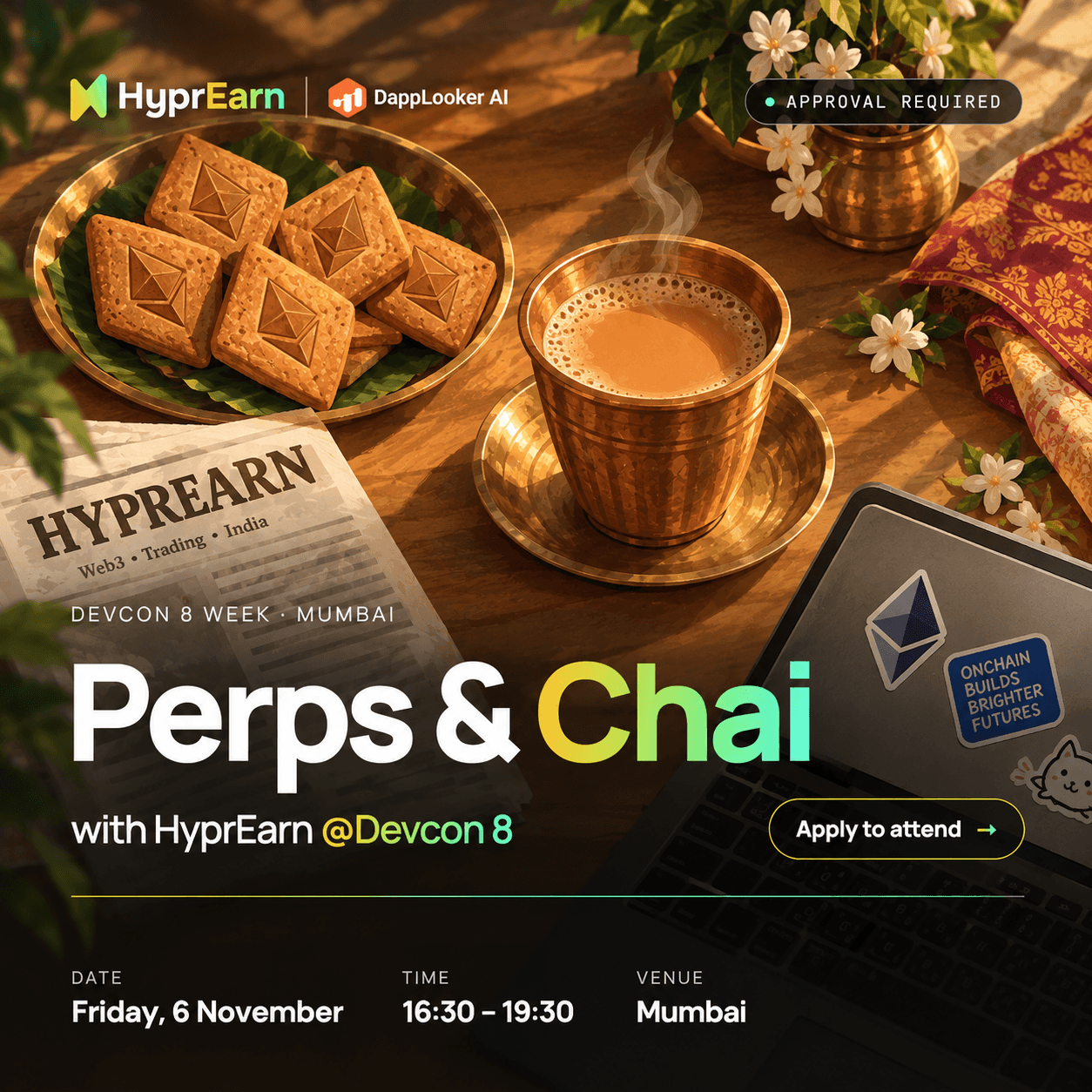Perps & Chai with HyprEarn @Devcon 8
