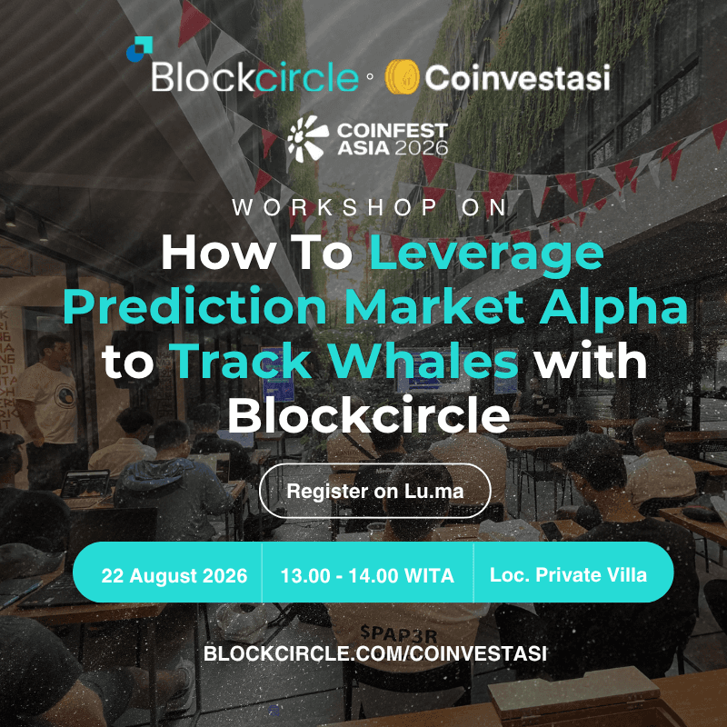 PREDICTION MARKETS WORKSHOP | How To Leverage Prediction Market Alpha to Track Whales with Blockcircle | Coinfest 2026