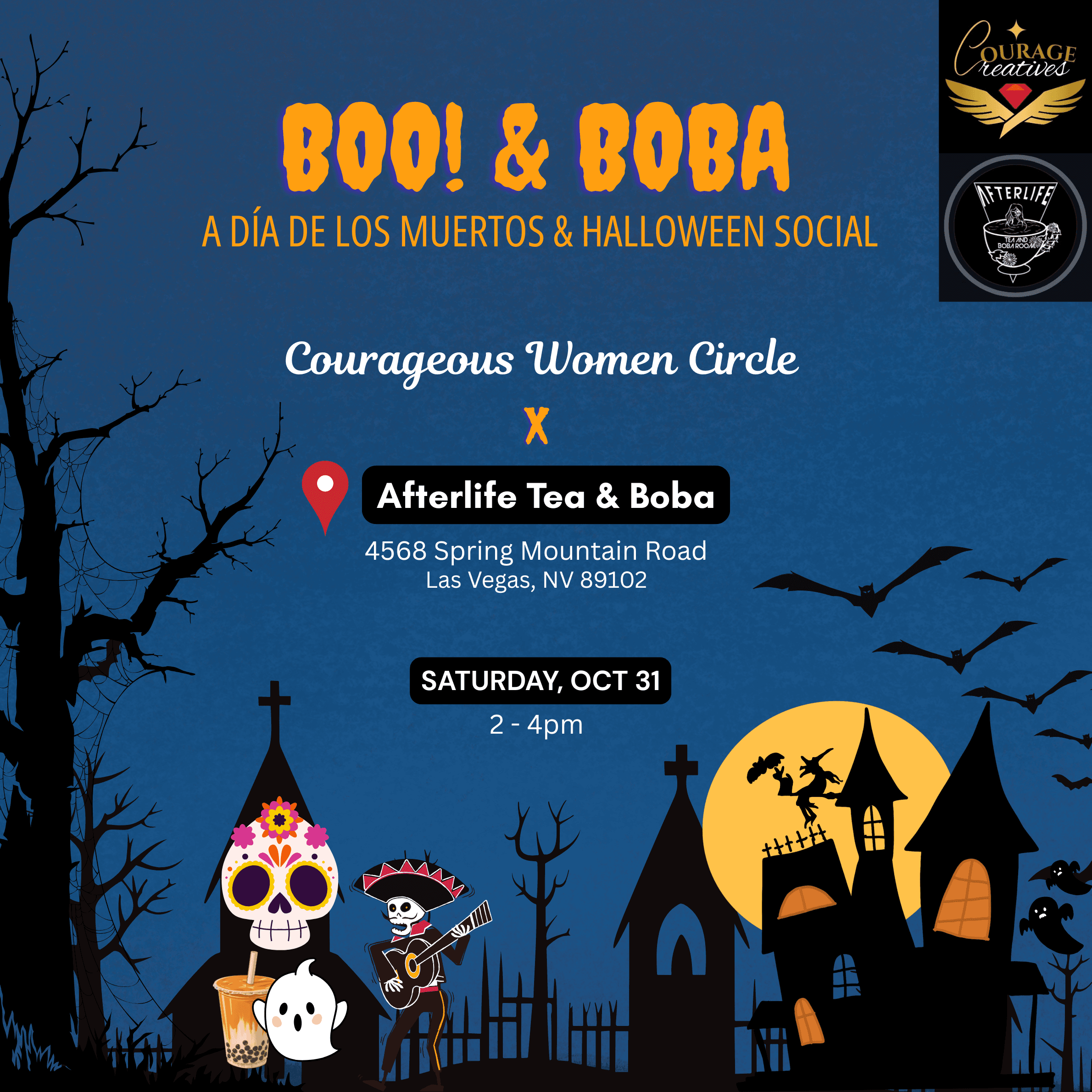 Boo! & Boba: A Día de los Muertos & Halloween Social