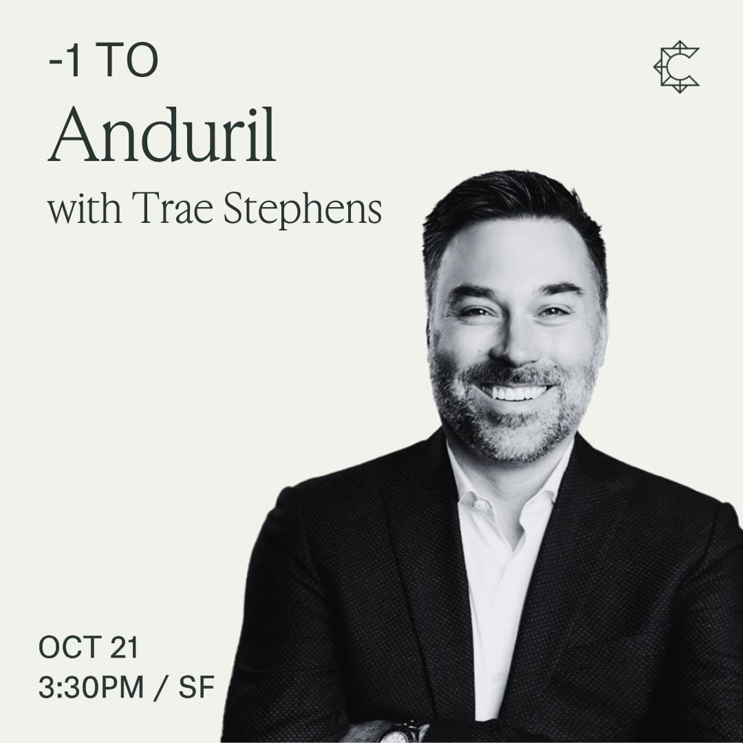 -1 to Anduril with Trae Stephens